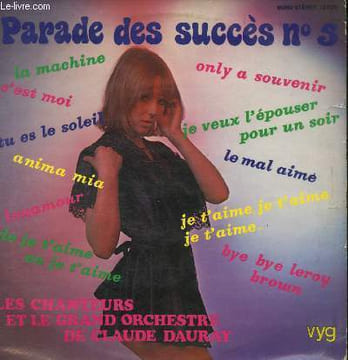 DISQUE VINYLE 33T ONLY A SOUVENIRS, BYE BYE LE ROY BROWN, TU ES LE SOLEIL, DE JE T'AIME EN JE T'AIME, LE MAL AIME, IL EST DEJA TROP TARD, JE T'AIME JE ...