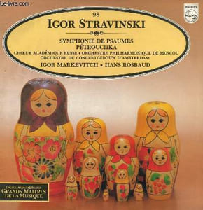 DISQUE VINYLE 33T SYMPHONIE DE PSAUMES. PETROUCHKA.