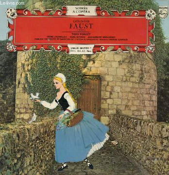 DISQUE VINYLE 33T LE DOCTEUR FAUST, MEPHISTOPHELES, MARGUERITE, SIEBEL.. GOUNOD FAUST