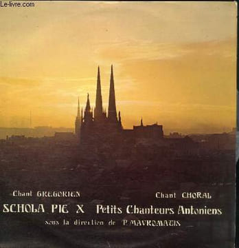 DISQUE VINYLE 33T PUER NATUS EST NOBIS, DANS UNE ETABLE OBSCURE, ALLELUIA DIES SANCTIFICATUS, JESUS ENFANT, ECCE ADVENIT, DOUCE NUIT, VIDIMUS STELLAM, ...