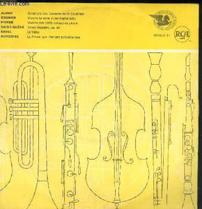 DISQUE VINYLE 33T OUVERTURE DES DIAMANTS DE LA COURONE, MARCHE FUNEBRE D'UNE MARIONNETTE, MARCHE DES PETITS SOLDATS DE PLOMB, DANSE MACABRE, LA VALSE, LE PRINCE IGOR: DANSES POLOVTSIENNES.