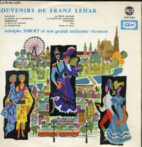 DISQUE VINYLE 33T PAGANINI, LE COMTE DE LUXEMBOURG, FREDERIQUE, LE PAYS DU SOURIRE, LE TZAREVITCH, LA VEUVE JOYEUSE, LA DANSE DES LIBELLULES, FRASQUITA, EVA, ROSE DE NOEL.