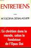 ENTRETIENS AVEC MONSEIGNEUR ESCRIVA DE BALAGUER.. ESCRIVA DE BALAGUER J.