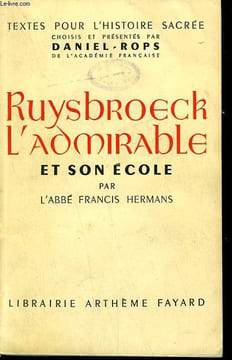 RUYSBROECK L'ADMIRABLE ET SON ECOLE.. ROPS DANIEL.