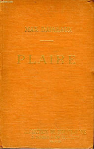 PLAIRE. COLLECTION DE BIBLIOTHEQUE N° 9.