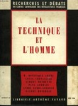 LA TECHNIQUE ET L'HOMME. RECHERCHES ET DEBATS N° 31.. COLLECTIF.