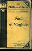 PAUL ET VIRGINIE. COLLECTION : LES MEILLEURS LIVRES N° 58.. DE SAINT-PIERRE BERNARDIN.