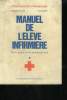 MANUEL DE L'ELEVE INFIRMIERE.. DELAFONTAINE P. ET BALMADIER J.