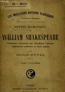 OEUVRES DRAMATIQUES DE WILLIAM SHAKESPEARE. TOME 3.