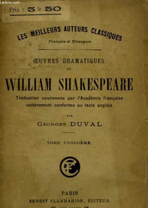 OEUVRES DRAMATIQUES DE WILLIAM SHAKESPEARE. TOME 3.