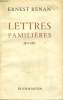LETTRES FAMILIERES. 1851-1871.. RENAN ERNEST .