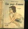 UNE PAGE D'AMOUR. EN 2 TOMES. COLLECTION : L'AMOUR N° 26 ET 27.. ZOLA EMILE.