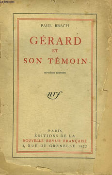 GERARD ET SON TEMOIN.. BRACH PAUL.