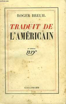 TRADUIT DE L'AMERICAIN.. BREUIL ROGER.