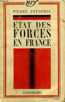 ETAT DES FORCES EN FRANCE.. FREDERIX PIERRE.
