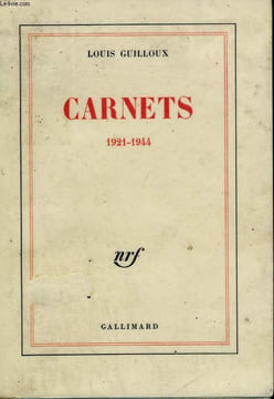 CARNETS. 1921-1944.. GUILLOUX LOUIS.
