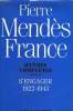 OEUVRES COMPLETES TOME 1 : S'ENGAGER 1922 - 1943.. MENDES FRANCE PIERRE.