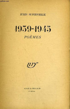 1939-1945. POEMES.. SUPERVIELLE JULES.
