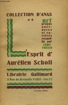 L'ESPRIT D'AURELIEN SCHOLL. COLLECTION D'ANAS N° 8. COLLECTIF.
