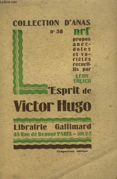 L'ESPRIT DE VICTOR HUGO. COLLECTION D'ANAS N° 38. COLLECTIF.