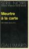 COLLECTION : SERIE NOIRE N° 1485 MEURTRE A LA CARTE. MCAULIFFE FRANK.