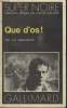 COLLECTION SUPER NOIRE N&deg; 51. QUE DOS.. J-P MANCHETTE.