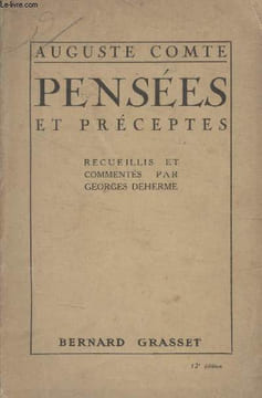 PENSEES ET PRECEPTES.. COMTE AUGUSTE.