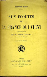 AUX ECOUTES DE LA FRANCE QUI VIENT.