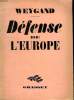 DEFENSE DE L EUROPE.. WEYGAND.