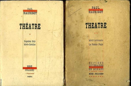 2 TOMES. THEATRE TOME 1. NAPOLEON NOIR MARIE CAROLINE. MEDITERRANEE LA FEMME PUNIE TOME2.