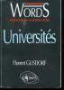 WORDS MEDIASCOPIE DU VOCABULAIRE ANGLAIS . UNIVERSITES.. GUSDORF FLORENT.