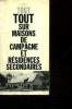 TOUT SUR MAISONS DE CAMPAGNE ET RESIDENCES SECONDAIRES.. COLLECTIF.