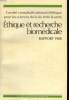 ETHIQUE ET RECHERCHE BIOMEDICALE. RAPPORT 1988.. COLLECTIF.