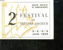 THEATRE MUNICIPAL DE CAHORS EN QUERCY. 2EM FESTIVAL DE THEATRE AMATEUR. 3. 4. 5 . 6 . JUIN 1959.. GUILHEM JEAN.