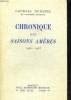 CHRONIQUE DES SAISONS AMERES 1940 - 1943.. DUHAMEL GEORGES.