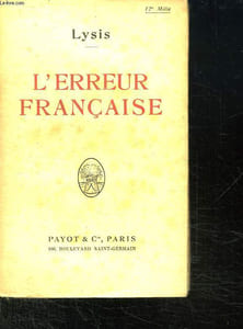L ERREUR FRANCAISE.