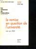 LA REMISE EN QUESTION EN QUESTION DE L UNIVERSITE. MAI JUIN 1968.. COLLECTIF.