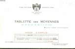 TABLETTE DES MOYENNES SU 10 OU SUR 20 DE 3 A 29 NOTES.. DIRECTEUR TANINGES C C.
