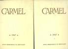 CARMEL ANNEE 1967 COMPLETE EN 4 FASCICULES. UNE VOIX DANS RAMA. LE TRP MARIE EUGENE DE L ENFANT JESUS. FATIMA FAIT D EGLISE. LA PAUVRETE SPIRITUELLE ...