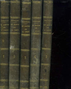 5 TOMES. LES MARTYRS DE LA LIBERTE. HISTOIRE DES REVOLUTIONS POLITIQUES ET DES PERSONNAGES QUI SE SONT DEVOUES POUR LE BIEN ET LA LIBERTE DES NATIONS.