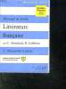 LITTERATURE FRANCAISE. MANUEL DE POCHE. SECONDES PREMIERES TOUTES SECTIONS.. AMMIRATI C, LEFEBVRE B ET MARCANDIER COLARD C.