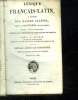 LEXIQUE FRANCAIS LATIN A L USAGE DES BASSES CLASSES JUSQU A LA QUATRIEME INCLUSIVEMENT OFFRANT A L OEIL DES COMMERCANTS LE RADICAL ET LA TERMINAISON ...