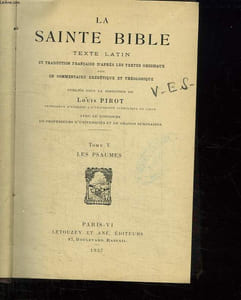 LA SAINTE BIBLE TEXTE LATIN . TOME 5: LES PSAUMES.