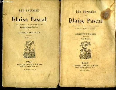 2 TOMES. LES PENSEES DE BLAISE PASCAL.