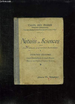 NOTIONS DE SCIENCES AVEC APPLICATIONS A L ECONOMIE DOMESTIQUE. 2em EDITION. ENSEIGNEMENT CONCENTRIQUE.. CAZES E.