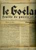 LE GOELAND N° 59 OCTOBRE 1942. FEUILLE DE POESIE ET D ART.. BRIANT TH.