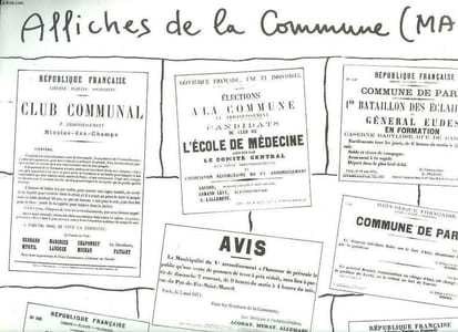 AFFICHE CONTENENT DES AFFICHES DE LA COMMUNE DE PARIS. MAI.