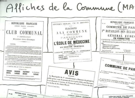 AFFICHE CONTENENT DES AFFICHES DE LA COMMUNE DE PARIS. MAI.. COLLECTIF.