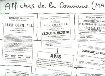 AFFICHE CONTENENT DES AFFICHES DE LA COMMUNE DE PARIS. MAI.
