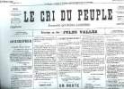 FAC SIMILE. LE CRI DU PEUPLE N° INCONNU DU 4 AVRIL 1871.. VALLES JULES.